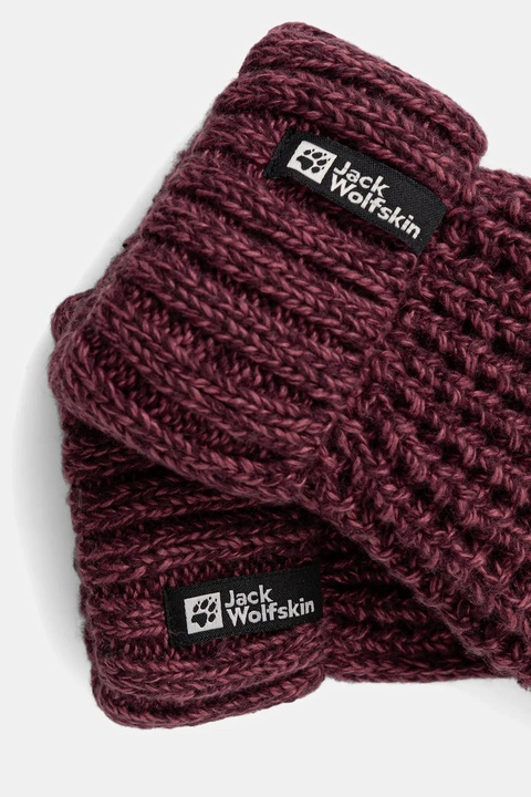 Jack Wolfskin rękawiczki MEDLEY KNIT damskie kolor fioletowy A65233 - zdjęcie produktu nr 2