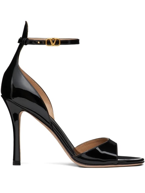 Valentino Garavani Tan-Go 100mm leather sandals - Black - zdjęcie produktu nr 1