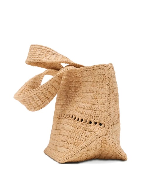 Maje raffia bow mini bag - Neutrals - zdjęcie produktu nr 2