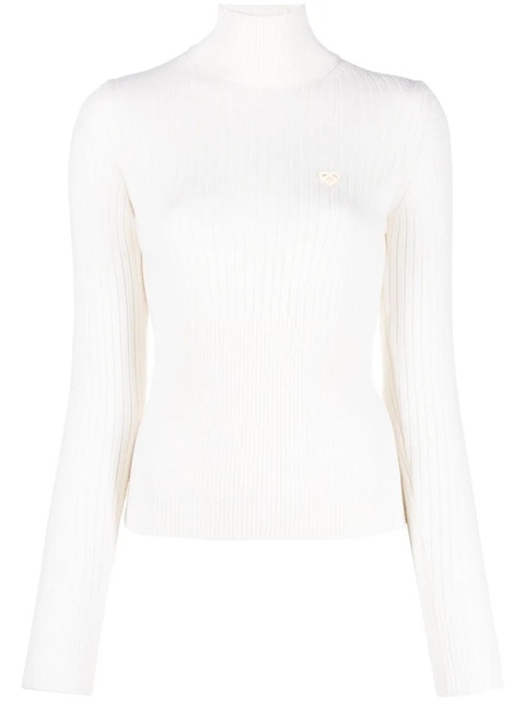 Casablanca ribbed-knit wool jumper - White - zdjęcie produktu nr 1