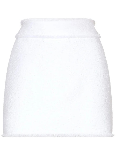 Dolce & Gabbana A-line tweed mini skirt - White - zdjęcie produktu nr 1