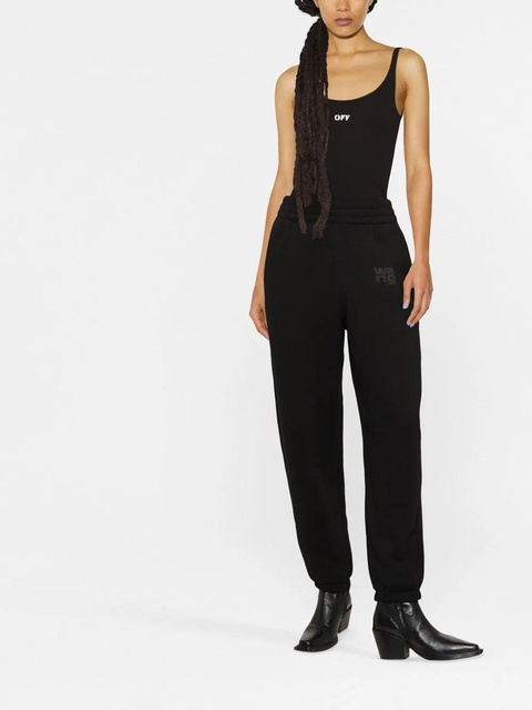 Alexander Wang logo-print tapered track pants - Black - zdjęcie produktu nr 1