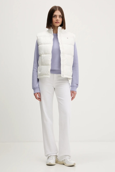 Tommy Jeans bluza bawełniana damska kolor fioletowy z nadrukiem DW0DW22517 - zdjęcie produktu nr 2