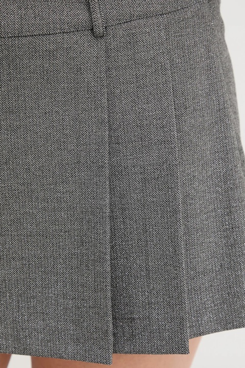 Gaudi szorty damskie kolor szary gładkie high waist 521FD25018 - zdjęcie produktu nr 2