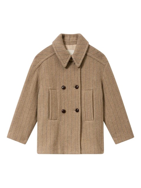 ISABEL MARANT pinstripe double-breasted fiby coat - Neutrals - zdjęcie produktu nr 1