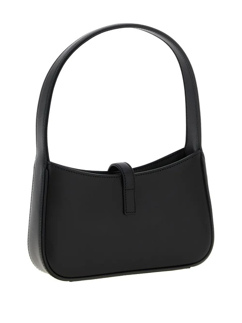 Saint Laurent Mini Le 5 à 7 logo leather shoulder bag - Black - zdjęcie produktu nr 2