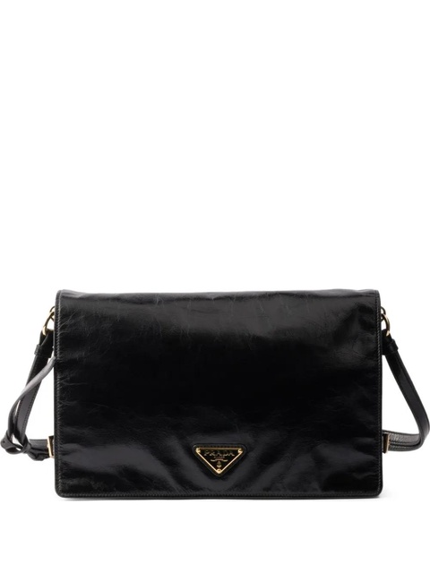 Prada medium leather shoulder bag - Black - zdjęcie produktu nr 1
