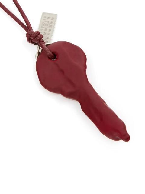MM6 Maison Margiela Candle Waxed key-pendant necklace - Red - zdjęcie produktu nr 2