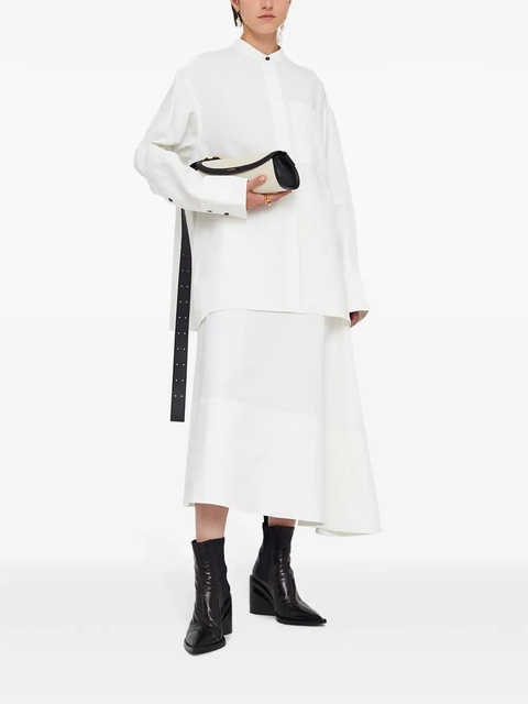 Jil Sander drop-shoulder linen shirt - White - zdjęcie produktu nr 2