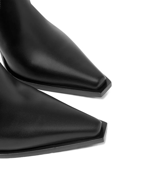 Versace leather V-buckle boots - Black - zdjęcie produktu nr 2