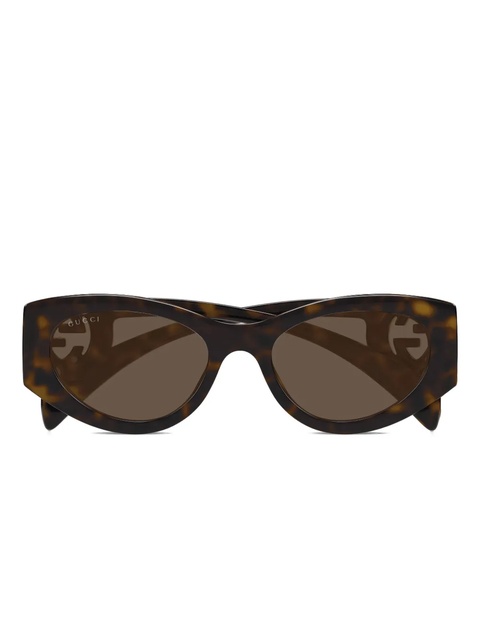 Gucci Eyewear cat-eye logo sunglasses - Brown - zdjęcie produktu nr 1