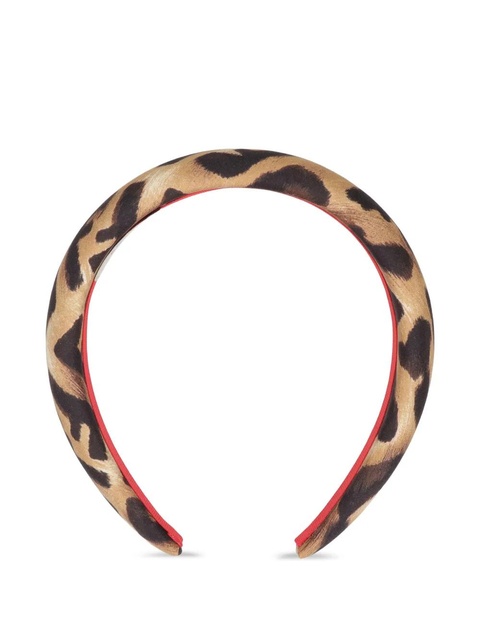 FENDI Fendi Leo animalier-print headband - Brown - zdjęcie produktu nr 1