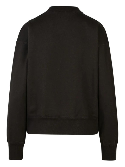 ISABEL MARANT flocked-logo crew-neck sweatshirt - Black - zdjęcie produktu nr 2
