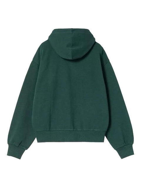 Carhartt WIP logo-detail zip-up hoodie - Green - zdjęcie produktu nr 2
