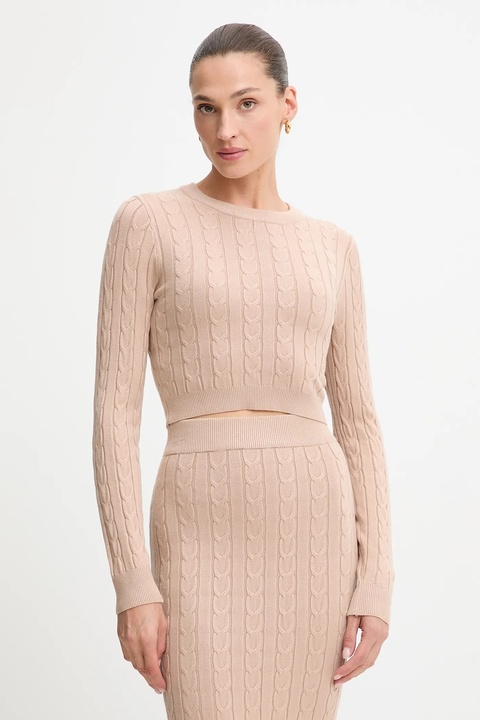 Answear.LAB sweter i spódnica damski kolor beżowy - zdjęcie produktu nr 1