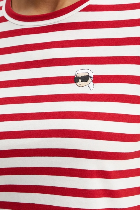 Karl Lagerfeld t-shirt bawełniany damski kolor czerwony A1W17099 - zdjęcie produktu nr 1