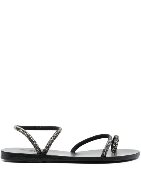 Ancient Greek Sandals Eleftheria crystal-embellished sandals - Black - zdjęcie produktu nr 1