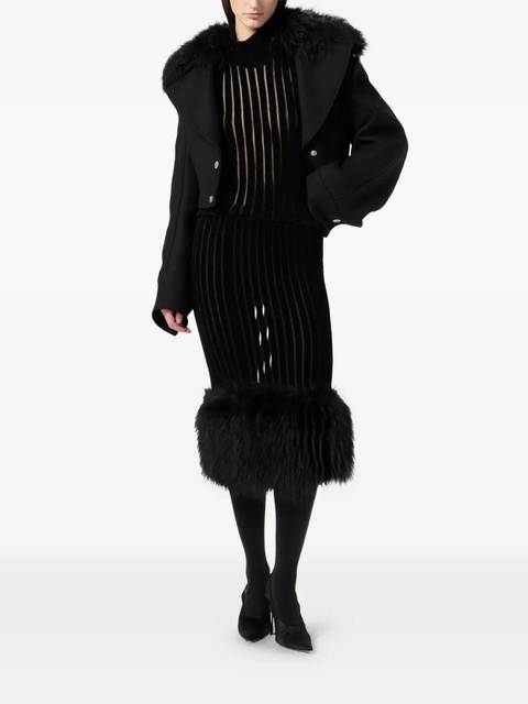 Blumarine high-neck ribbed top - Black - zdjęcie produktu nr 2