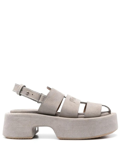 JW Anderson suede platform fisherman sandals - Grey - zdjęcie produktu nr 1