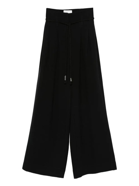 Nanushka high-waist belt trousers - Black - zdjęcie produktu nr 1