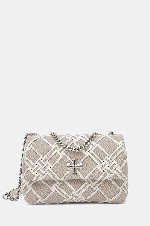 Tory Burch torebka Kira Woven Canvas Small kolor beżowy 151267-250 - zdjęcie produktu nr 1