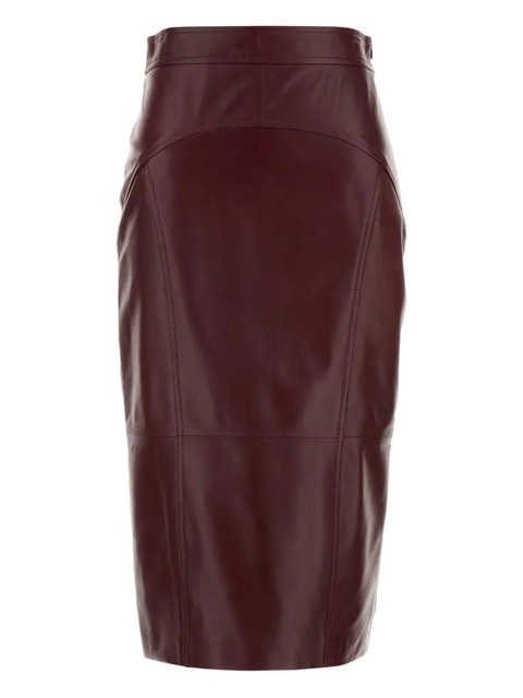 Max Mara leather panel midi skirt - Red - zdjęcie produktu nr 2