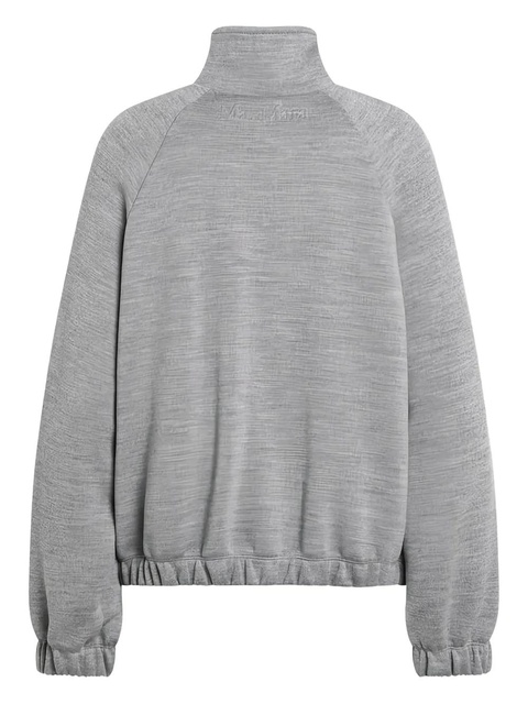 Max Mara high neck zip frine sweater - Grey - zdjęcie produktu nr 2