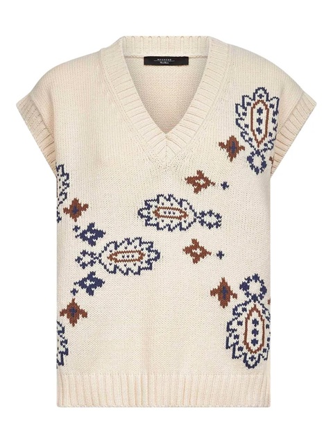 Weekend Max Mara v-neck sleeveless sweater - Neutrals - zdjęcie produktu nr 1