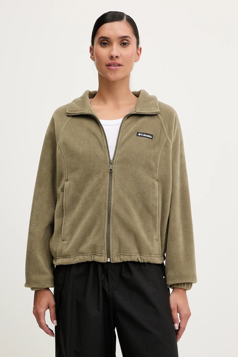 Columbia bluza polarowa Benton Springs damska kolor zielony gładka 2136221 - zdjęcie produktu nr 1