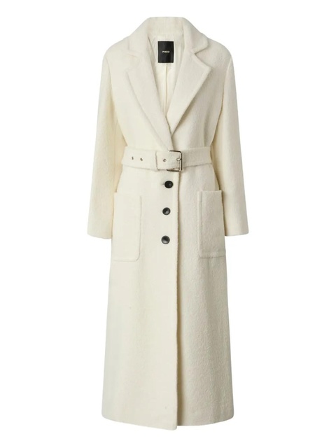 PINKO single-breasted belted coat - White - zdjęcie produktu nr 1
