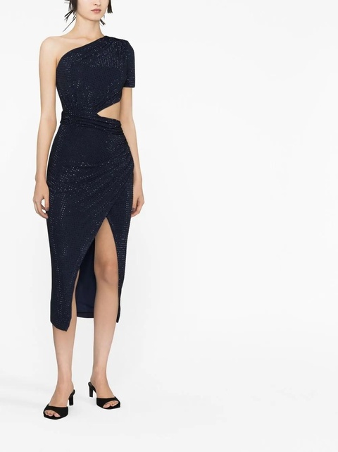 Self-Portrait cut-out midi dress - Blue - zdjęcie produktu nr 2
