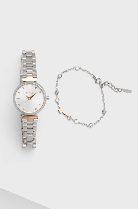 Trussardi zegarek i bransoletka kolor srebrny R2453164508 - zdjęcie produktu nr 2