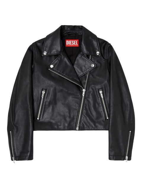 Diesel zip-up leather jacket - Black - zdjęcie produktu nr 2