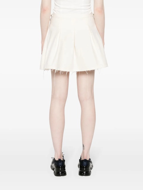 OUR LEGACY Object pleated mini skirt - Neutrals - zdjęcie produktu nr 2