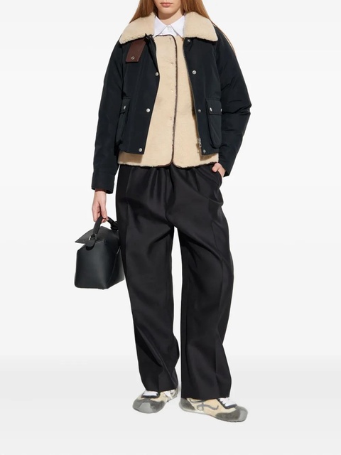LOEWE shearling-collar pocket jacket - Black - zdjęcie produktu nr 2