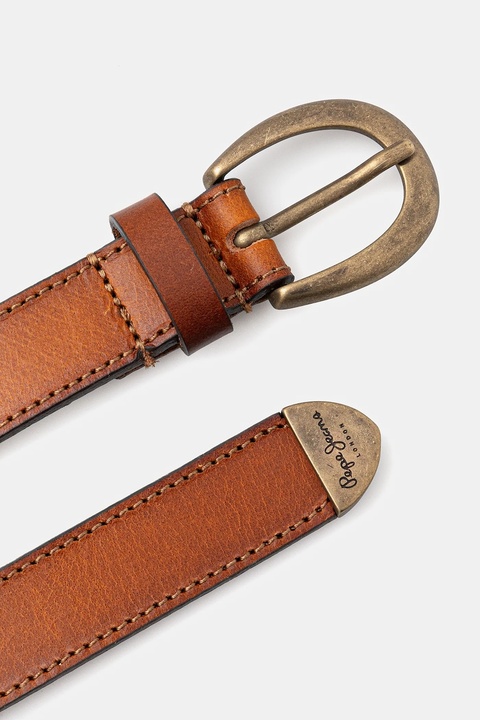 Pepe Jeans pasek skórzany damski kolor brązowy PL020879 - zdjęcie produktu nr 2