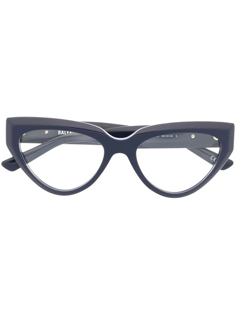 Balenciaga Eyewear logo-engraved cat-eye glasses - Blue - zdjęcie produktu nr 1