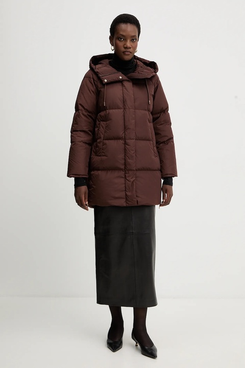 Weekend Max Mara kurtka puchowa NEWBEMBO kolor brązowy zimowa 2525496072600 - zdjęcie produktu nr 2