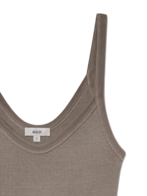 AGOLDE ribbed V-neck tank top - Grey - zdjęcie produktu nr 2