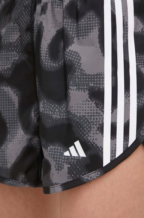 adidas Performance szorty do biegania Own the Run kolor szary wzorzyste medium waist IK5011 - zdjęcie produktu nr 2