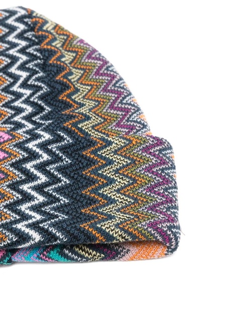 Missoni zigzag knitted beanie - Blue - zdjęcie produktu nr 2