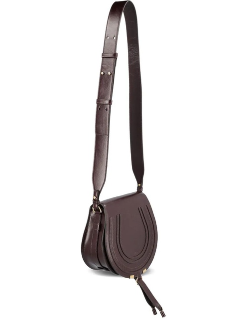 Chloé small Marcie saddle leather cross-body bag - Brown - zdjęcie produktu nr 1