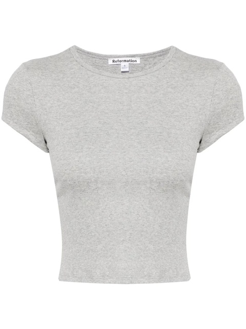 Reformation Muse organic-cotton T-shirt - Grey - zdjęcie produktu nr 2