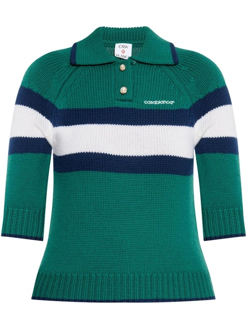 Casablanca colour-block polo top - Green - zdjęcie produktu nr 2