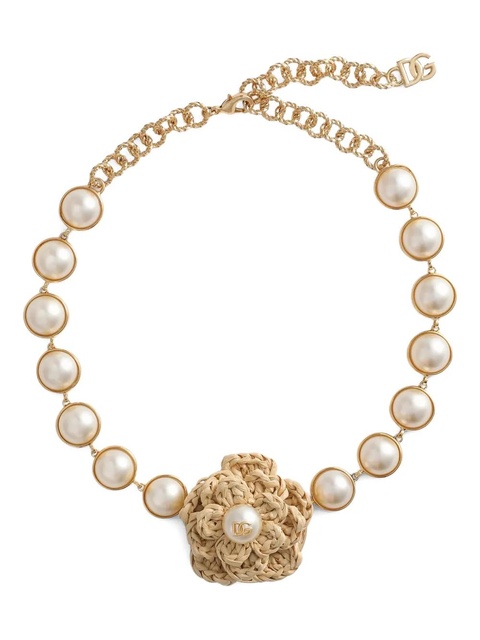 Dolce & Gabbana floral-motif necklace - Gold - zdjęcie produktu nr 1