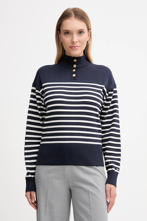 Tommy Hilfiger sweter damski kolor granatowy lekki WW0WW47467 - zdjęcie produktu nr 1