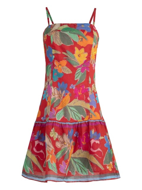 Marie Oliver Anita floral-print ruffled dress - Red - zdjęcie produktu nr 1