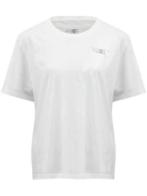 MM6 Maison Margiela numbers-motif T-shirt - White - zdjęcie produktu nr 1