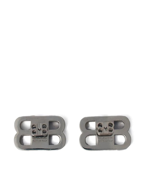 Balenciaga crystal-embellished BB earrings - Silver - zdjęcie produktu nr 2