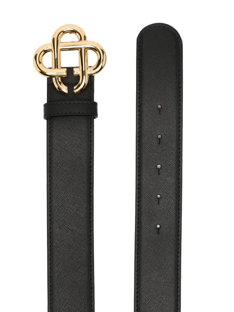 Casablanca logo-plaque leather belt - Black - zdjęcie produktu nr 2